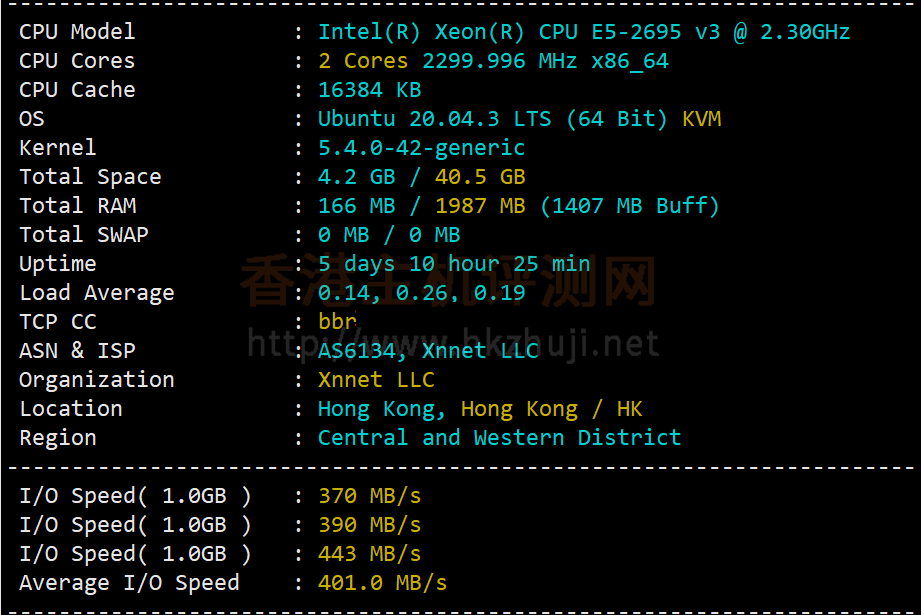 LOCVPS香港VPS测评