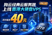 狗云香港大硬盘VPS